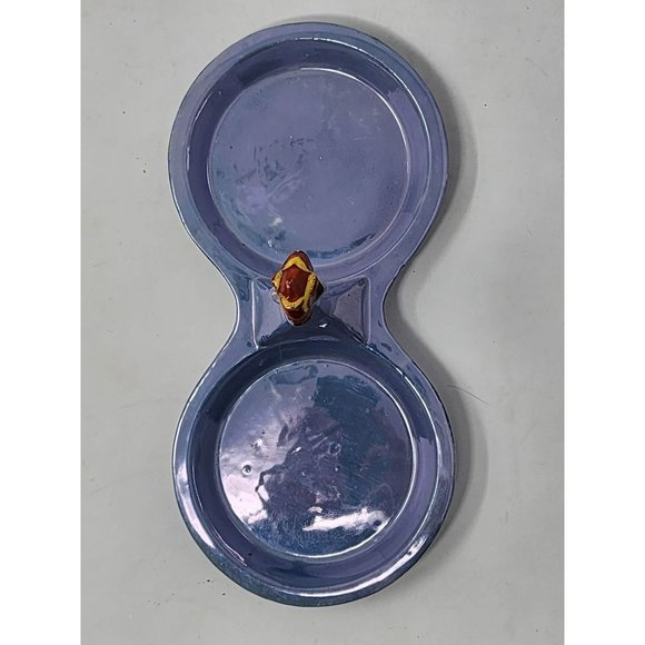 Vintage Porcelain‎ Hand Painted Made In Japan Salt & Pepper Shaker Tray Blue - Picture 6 of 10